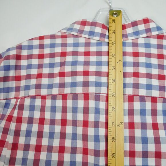 George Men’s Shirt Size 3XL Button Down Long Sleeve Classic Fit Plaid Shirt - Picture 10 of 12